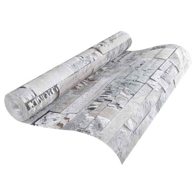 vidaXL 3D kamenná tapeta Sivá 10 x 0,53 m Netkanej tkaniny
