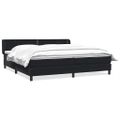 vidaXL Box Spring Posteľ s matracmi Čierna 200x210 cm Zamat