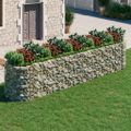 vidaXL Gabiónový vyvýšený záhon pozinkované železo 500x100x100 cm