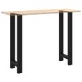 vidaXL Nohy barového stola, čierne, 2 ks, 40 x (100-101) cm, oceľové