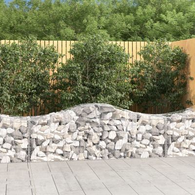 vidaXL Oblúkový gabionový kôš 13 ks 200x50x60/80 cm pozinkované železo