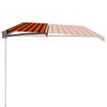 vidaXL Ručne zaťahovacia markíza oranžová a hnedá 600x300 cm