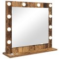 vidaXL Toaletné zrkadlo Staré drevo 60 x 55 x 18 cm Obdĺžnikový