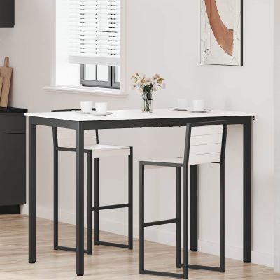 vidaXL Barový stôl Biela 140 x 80 x 105 cm Masívne borovicové drevo