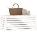 vidaXL Záhradný box biely 101x50,5x46,5 cm masívna borovica