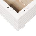 vidaXL Záhradný kvetináč biely 50x50x26,5 cm masívna borovica