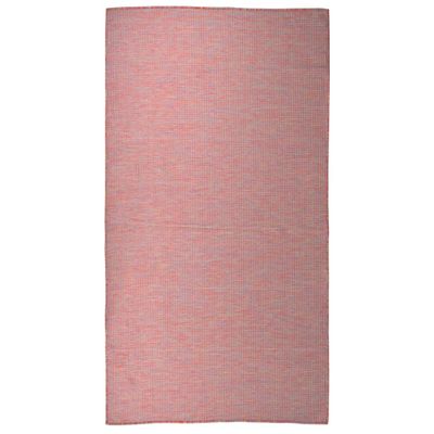 vidaXL Vonkajší koberec s plochým tkaním 80x150 cm červený