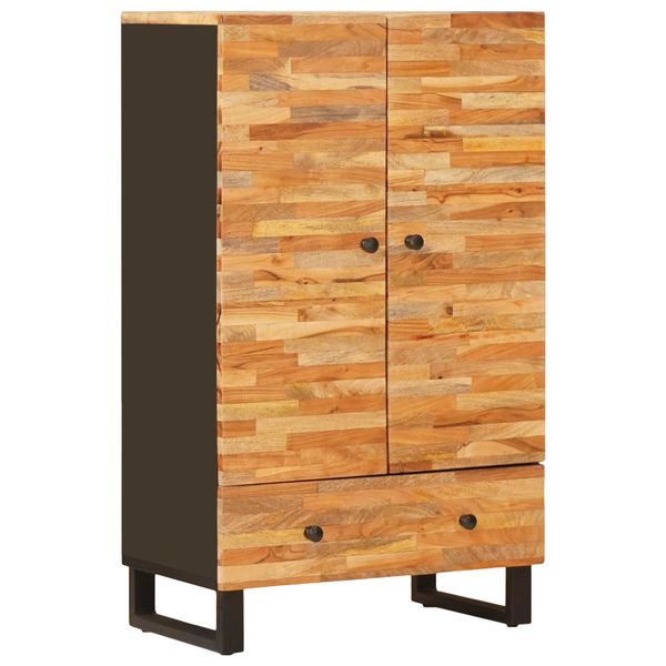 vidaXL Úložný vysoký stolík Hnedá 60 x 33 x 100 cm Masívne mango drevo