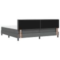 vidaXL Posteľ s pružinovým rámom Tmavo šedá 200 x 200 cm látka