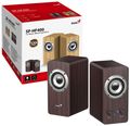 GENIUS repro SP-HF400 Dark Brown/ 2.0/ 10W/ dřevěné/ barva tmavé dřevo Reproduktory, 2.0, 10W, 3,5mm jack, drevené, tmavé drevo