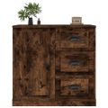 vidaXL Komoda dymový dub 70x35,5x67,5 cm spracované drevo