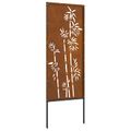 vidaXL Záhradná clona na súkromie Kvetinový Hrdzavý 50 x 140 cm