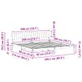 vidaXL Rám postele Hnedá a čierna 200 x 200 cm Borovicový masív