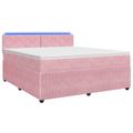vidaXL Posteľ boxspring s matracom Ružová 180 x 200 cm Zamat