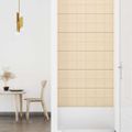 vidaXL Nástenné panely 12 ks krémové 90x30 cm látka 3,24 m²