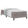 vidaXL Posteľ s pružinovým rámom Sivohnedá 80 x 200 cm látka