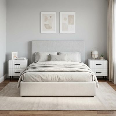 vidaXL Nočný stolík 2 ks Biela s vysokým leskom 43 x 34,5 x 47,5 cm
