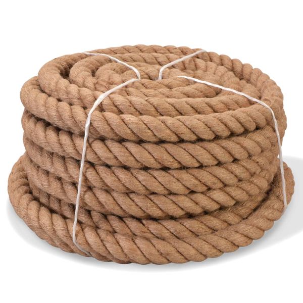 vidaXL Lano zo 100% juty 30 mm 50 m