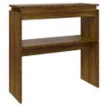 vidaXL Konzolový stolík hnedý dub 80x30x80 cm spracované drevo