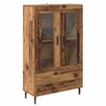 vidaXL Highboard Staré drevo 69,5 x 31 x 115 cm Kompozitné drevo