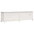 vidaXL Vonkajší box na vankúše biely 200x50x56 cm jedľový masív