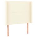 vidaXL Čelo postele krémové 83x16x118/128 cm umelá koža