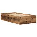 vidaXL Posteľný rám bez matraca staré drevo 75x190 cm kompozitné drevo