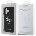 Puzdro Guess Hardcase PU so zrnitou štruktúrou Big 4G a klasickým logom pre iPhone 16 6,1" čierna