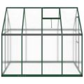 vidaXL Skleník so základovým rámom zelený 224x169x195 cm hliník