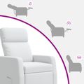 vidaXL Masážne relaxačné kreslo Biela Látka