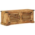 vidaXL Skriňa na topánky 110 x 38 x 45 cm Masívne mango drevo Hnedá