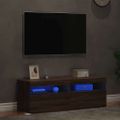 vidaXL TV skrinky 2 ks s LED, tmavý dub 60x35x40 cm