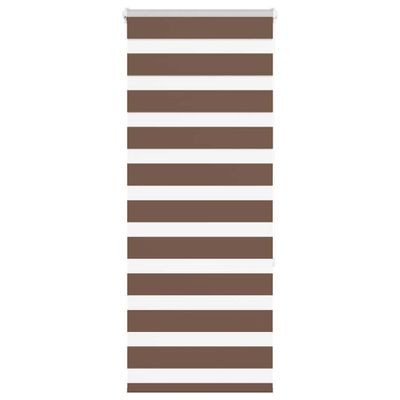 vidaXL Zebra roleta hnedá 55x150 cm šírka látky 50,9 cm polyester