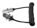 Propojovací spirálový kábel 7pin typ S TRAILER CABLE 12, kovová zástrčka, 24V, 3,5 m SIXTOL