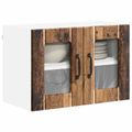 vidaXL Nástenný sklenený kabinet LUCCA Staré drevo 60 x 31 x 40 cm