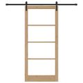 vidaXL Posuvné dvere ORKDAL Prírodná a čierna 93 x 211 cm