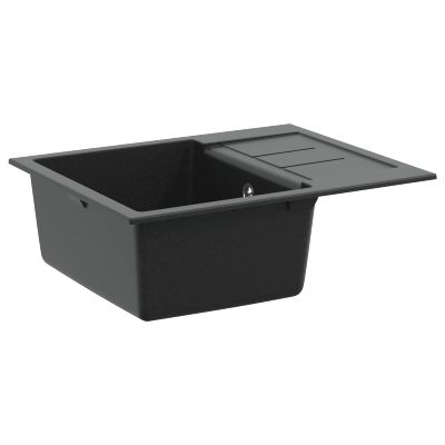 vidaXL Drez Čierna 620 x 500 mm 80% Kvárc a 20% Živica