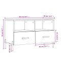 vidaXL TV skrinka dymový dub 80x36x50 cm spracované drevo