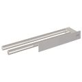 vidaXL Držiak na uteráky Strieborná 40 x 9 x 4 cm Nehrdzavejúca oceľ