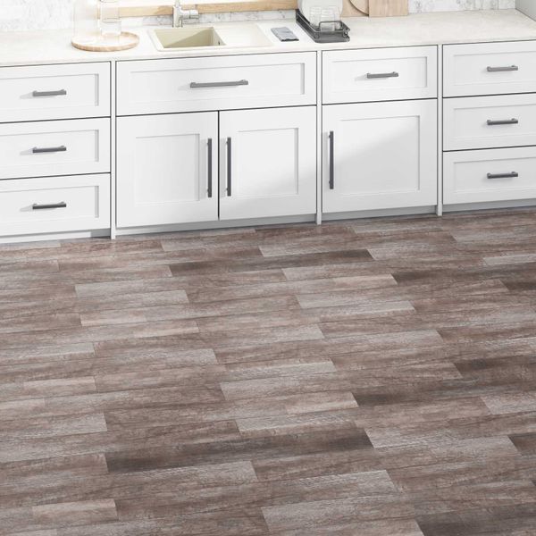 vidaXL Podlahové dosky 5,02 m² 36 pcs PVC Matná drevená hnedá