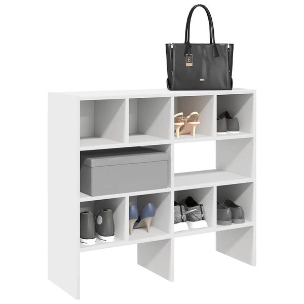 vidaXL Stojany na topánky 2 ks stohovateľné biele 89,5x30x40 cm