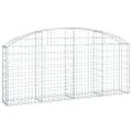vidaXL Oblúkový gabionový kôš 200x30x80/100 cm pozinkované železo