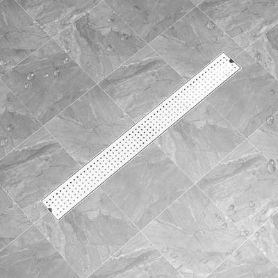 vidaXL Sprchový odtok bodkovaný 103x14 cm nehrdzavejúca oceľ