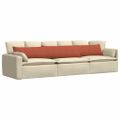 vidaXL Vankúše na pohovku 2 pcs Červenooranžová 200 x 40 cm