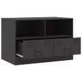 vidaXL TV skrinky 2 ks čierne 67x39x44 cm oceľ