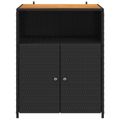 vidaXL Skrinkový Čierna 70 x 50 x 87 cm Polyester a Roly Rattan