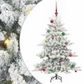 vidaXL Umelý Sklápací Vianočný Stromček Biela 150 cm PVC a oceľ