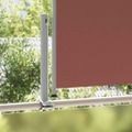 vidaXL Zaťahovacia bočná markíza na terasu 100x300 cm, hnedá