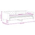 vidaXL Denná posteľ s matracom tmavosivá 90x200 cm látka
