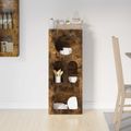 vidaXL Servírovacia skriňa ELST Dymová dub 40 x 35 x 100.5 cm